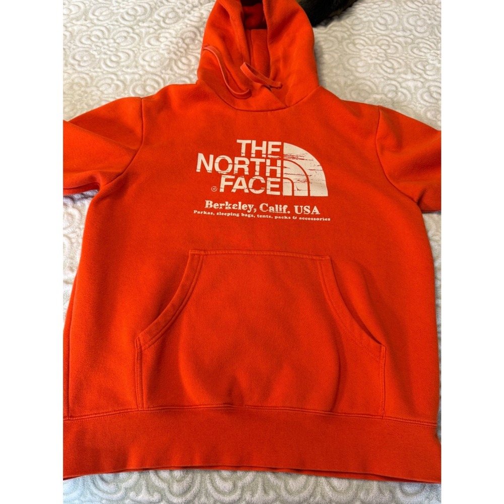 The North Face Berkeley Hoodie Men's L Pumpkin Orange Heritage Logo Gorpcore
